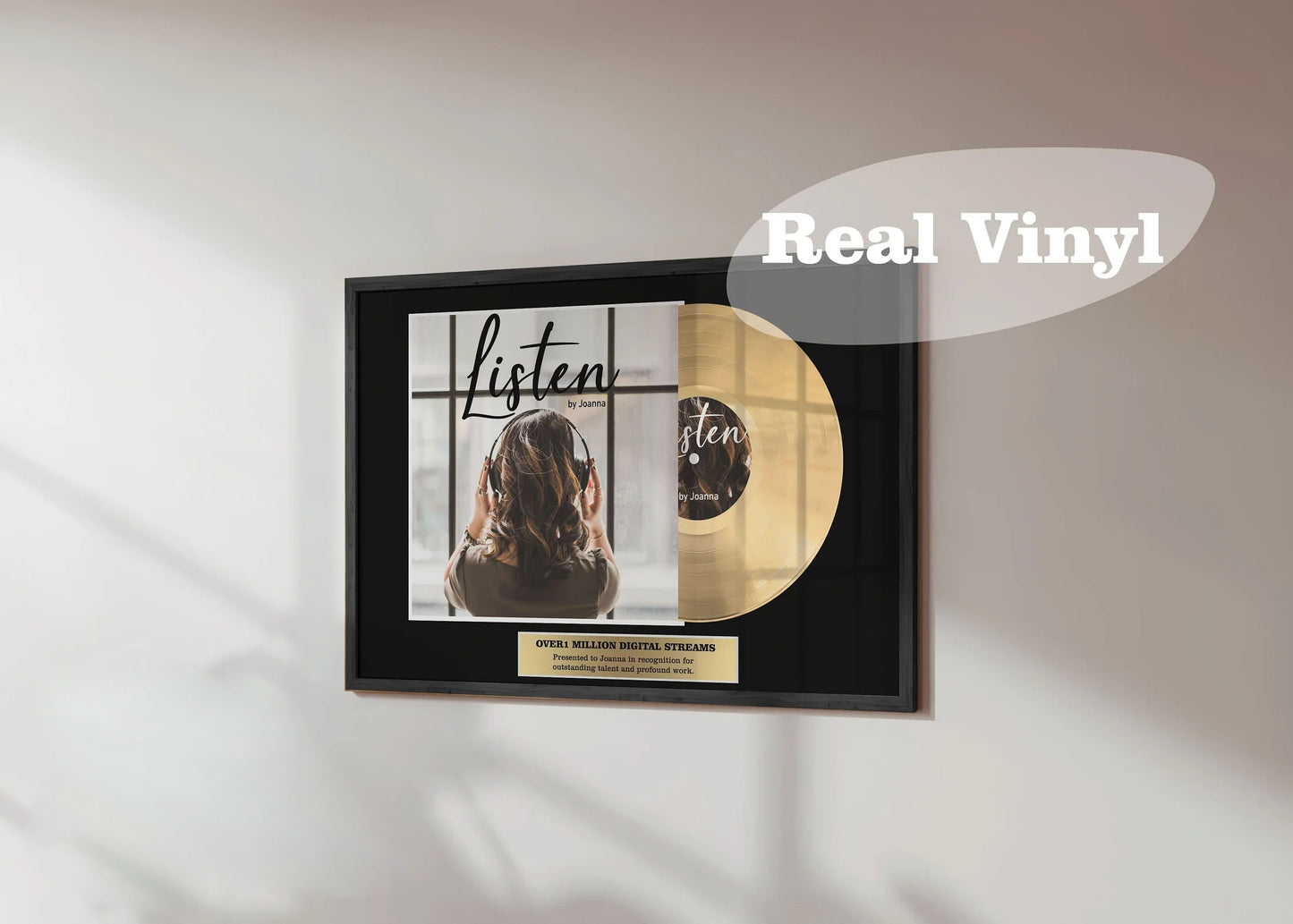 CUSTOM PLAQUE AWARDS - REAL VINYL RECORD