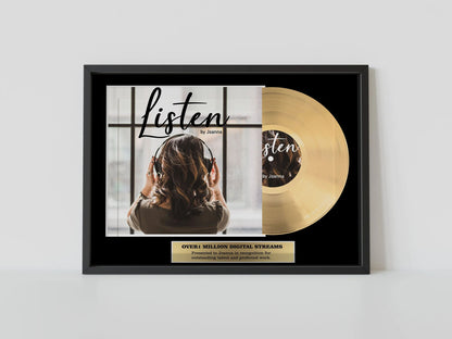 CUSTOM PLAQUE AWARDS - REAL VINYL RECORD