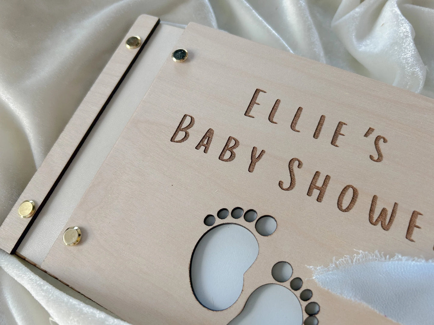 Personalised Baby Shower Guest Book, Guest Book, Pregnancy Gifts , Gender Neutral Baby Shower, Classic Script