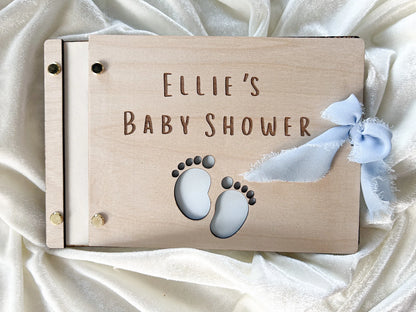 Personalised Baby Shower Guest Book, Guest Book, Pregnancy Gifts , Gender Neutral Baby Shower, Classic Script