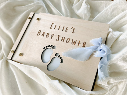 Personalised Baby Shower Guest Book, Guest Book, Pregnancy Gifts , Gender Neutral Baby Shower, Classic Script