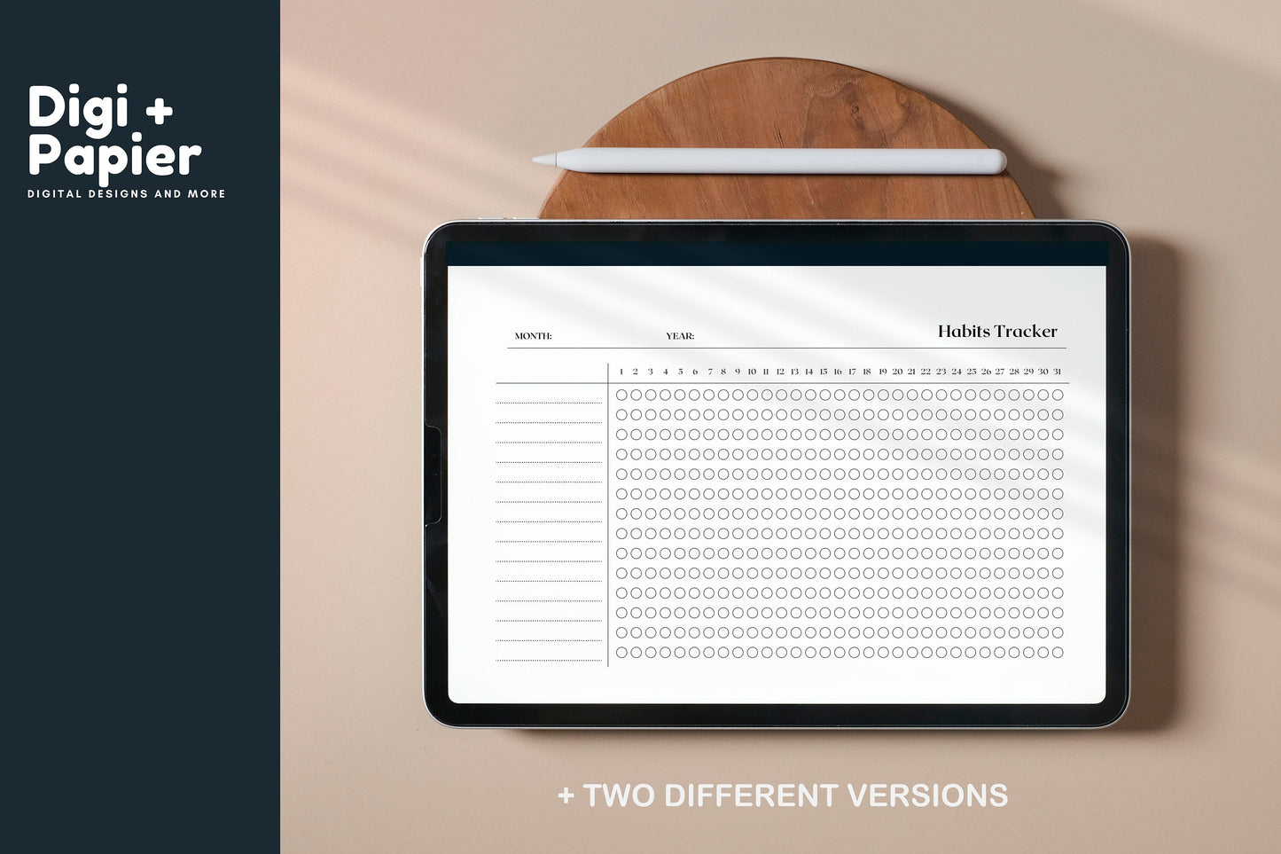 Habit Tracker Template, Routine Tracker, 30 Day Habit Challenge, A4/Letter, Instant Download,Monthly Habit Tracker Printable Landscape,