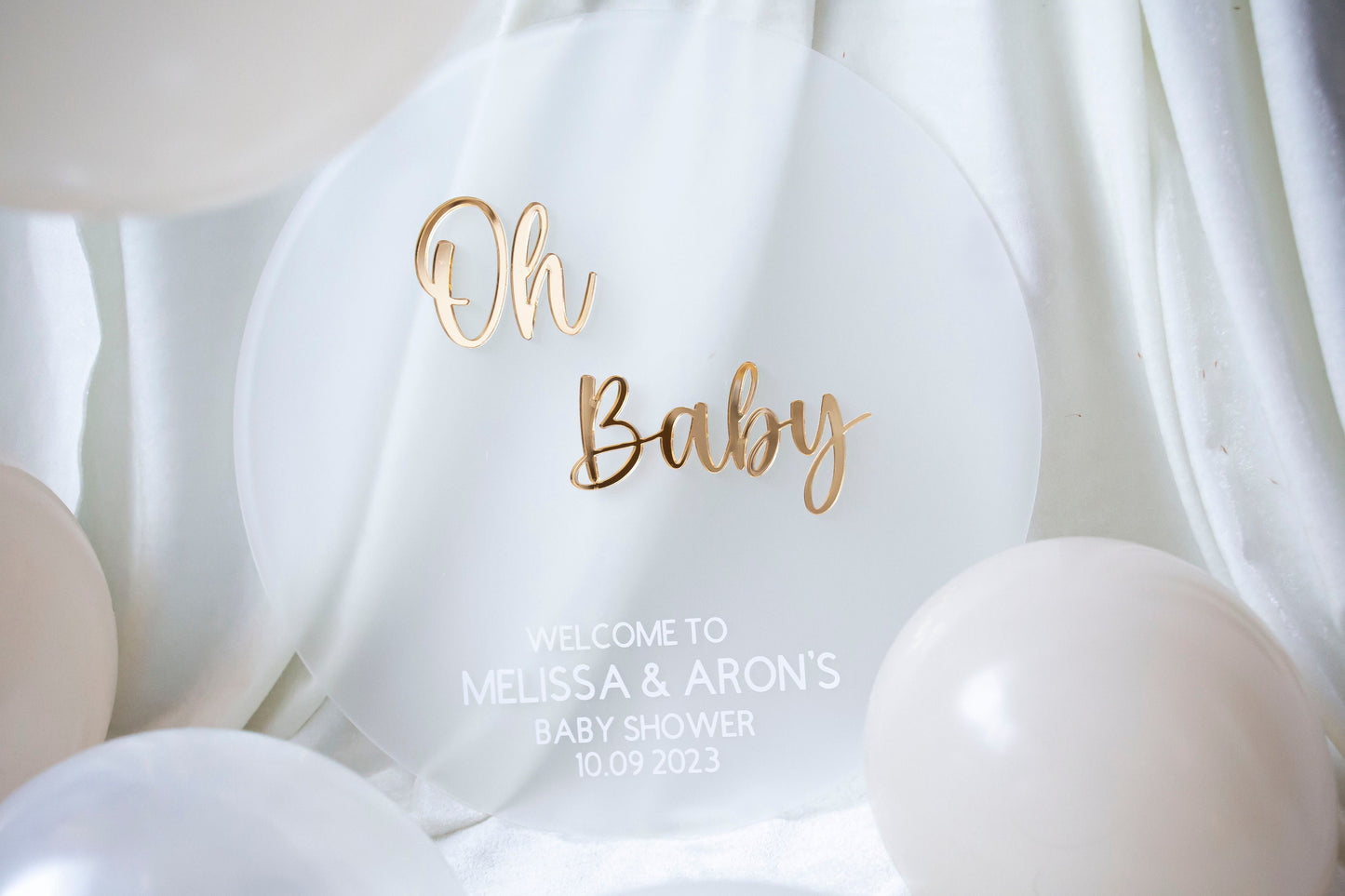 Welcome Sign | Oh Baby | Baby Announcement | Frosted Acrylic | Baby Shower Decor | Mum To Be Gift | Boho Personalised Sign | oh baby sign