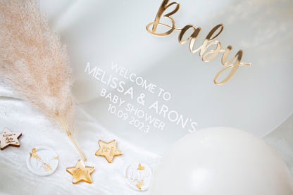 Welcome Sign | Oh Baby | Baby Announcement | Frosted Acrylic | Baby Shower Decor | Mum To Be Gift | Boho Personalised Sign | oh baby sign