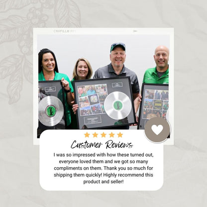 Vinyl Record Award for Best Album, Vinyl Record Frame with Custom Engraving for Wedding Anniversary Gift , Music Gift , Music Plaques